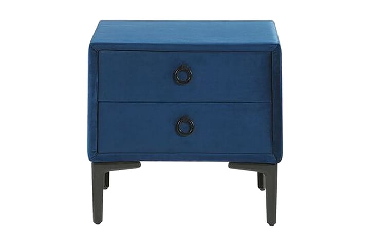 Yöpöytä Barbonne 44 cm - Sametti / sininen - Huonekalut - Pöydät & ruokailuryhmät - Apupöytä & sivupöytä - Yöpöytä