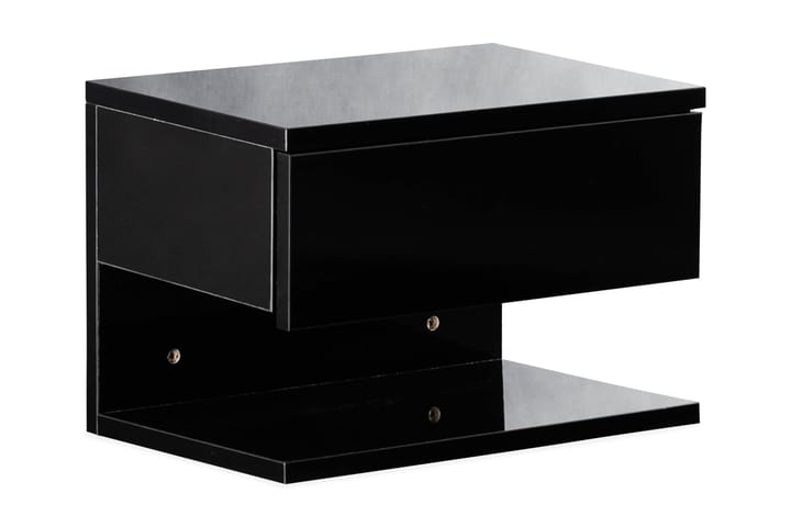 Yöpöytä Belmadu 35x32 cm - Musta - Huonekalut - Pöytä & ruokailuryhmä - Apupöytä & sivupöytä - Yöpöytä