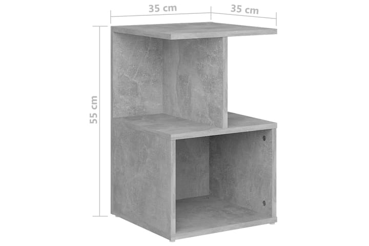 Yöpöytä betoninharmaa 35x35x55 cm lastulevy - Huonekalut - Pöytä & ruokailuryhmä - Apupöytä & sivupöytä - Yöpöytä