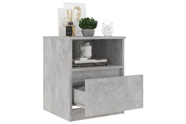 Yöpöytä betoninharmaa 40x40x50 cm lastulevy - Huonekalut - Pöytä & ruokailuryhmä - Apupöytä & sivupöytä - Yöpöytä