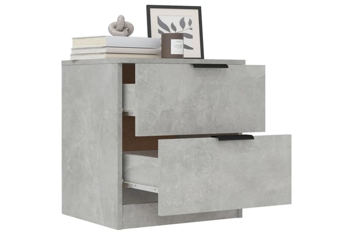 Yöpöytä betoninharmaa tekninen puu - Harmaa - Huonekalut - Pöytä & ruokailuryhmä - Apupöytä & sivupöytä - Yöpöytä