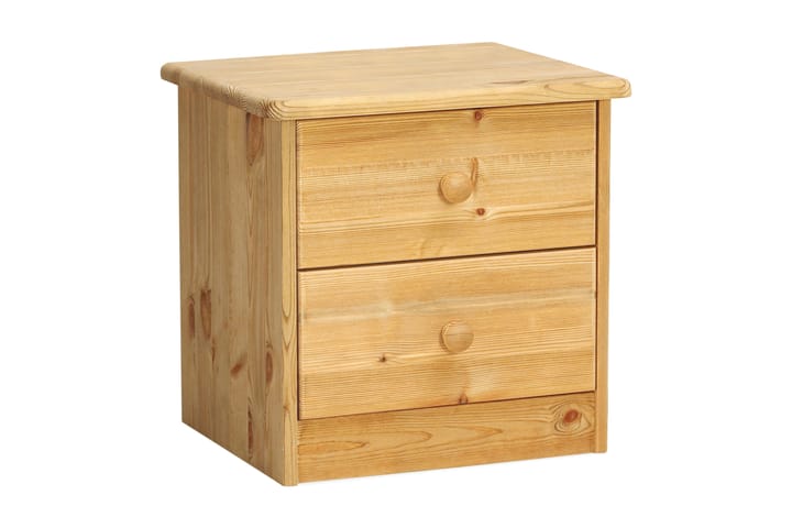 Yöpöytä Erasmo 42 cm Säilytyksellä 2 laatikkoa - Öljytty manty - Huonekalut - Pöydät & ruokailuryhmät - Apupöytä & sivupöytä - Yöpöytä
