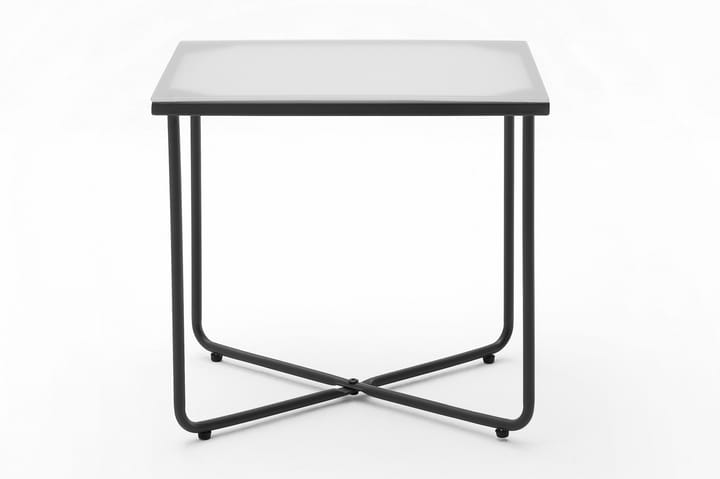 Yöpöytä Evedon 44x35 cm - Lasi / Grafiitti / Harmaa - Huonekalut - Pöydät & ruokailuryhmät - Apupöytä & sivupöytä - Yöpöytä