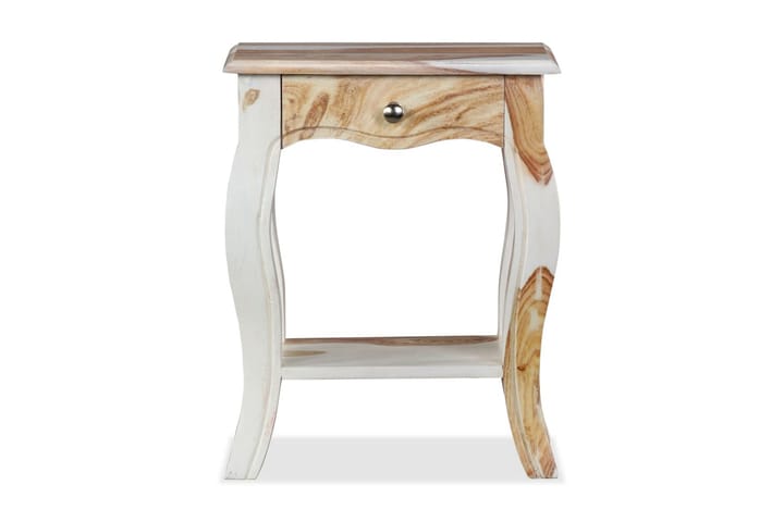 Yöpöytä kiinteä seesampuu 40x30x50 cm - Valkoinen - Huonekalut - Pöytä & ruokailuryhmä - Apupöytä & sivupöytä - Yöpöytä