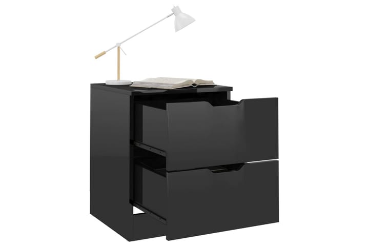 Yöpöytä korkeakiilto musta 40x40x50 cm lastulevy - Huonekalut - Pöydät & ruokailuryhmät - Apupöytä & sivupöytä - Yöpöytä