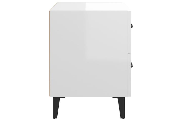 Yöpöytä korkeakiilto valkoinen 40x35x47,5 cm - Valkoinen - Huonekalut - Pöytä & ruokailuryhmä - Apupöytä & sivupöytä - Yöpöytä