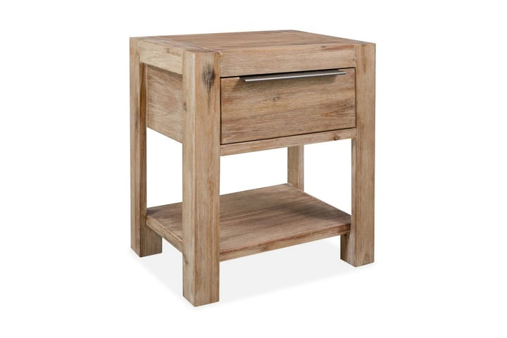 Yöpöytä laatikolla 40x30x48 cm täysi akaasiapuu - Ruskea - Huonekalut - Pöytä & ruokailuryhmä - Apupöytä & sivupöytä - Yöpöytä