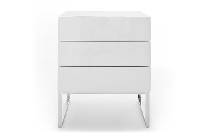 Yöpöytä Magdax 50 cm Korkeat jalat Säilytyksellä 3 laatikkoa - Valkoinen - Huonekalut - Pöytä & ruokailuryhmä - Apupöytä & sivupöytä - Lamppupöytä