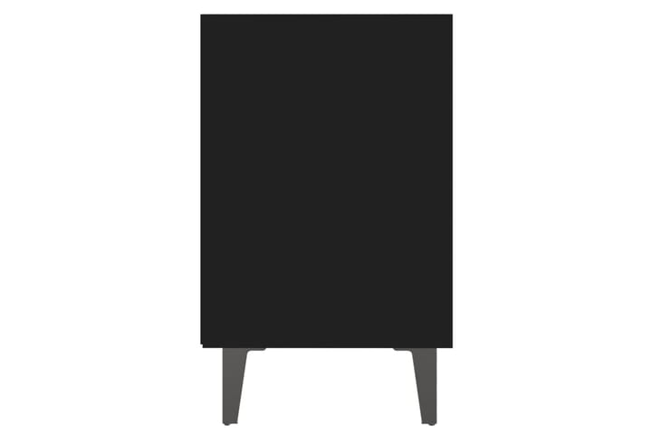 Yöpöytä metallijaloilla musta 40x30x50 cm - Musta - Huonekalut - Pöytä & ruokailuryhmä - Apupöytä & sivupöytä - Yöpöytä