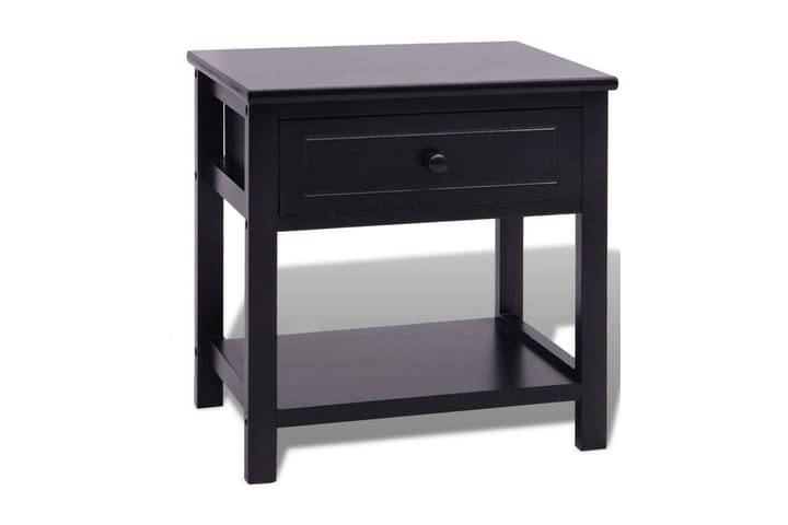Yöpöytä Puu Musta - Musta - Huonekalut - Pöydät & ruokailuryhmät - Apupöytä & sivupöytä - Yöpöytä