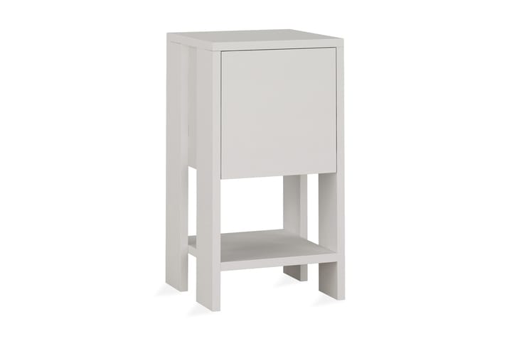 Yöpöytä Rodger 30 cm Säilytyksellä Hylly+Ovi - Valkoinen - Huonekalut - Pöydät & ruokailuryhmät - Apupöytä & sivupöytä - Yöpöytä