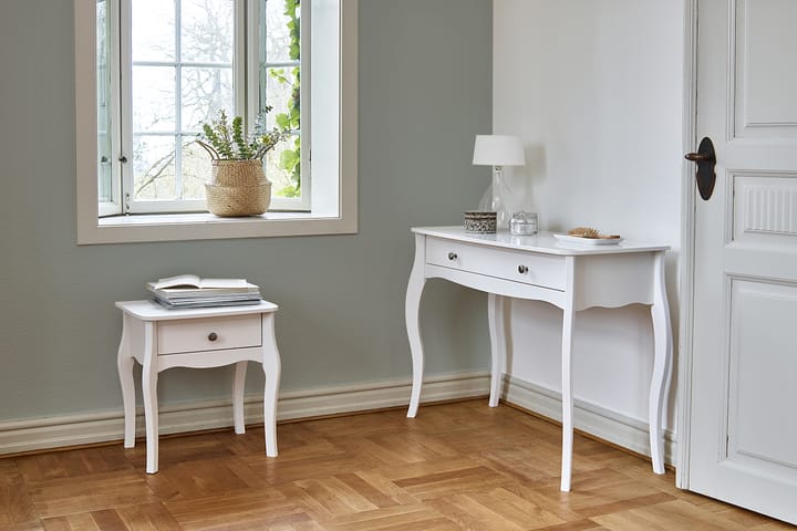 Yöpöytä Sereno 45 cm Säilytyksellä Laatikko - Valkoinen - Huonekalut - Pöydät & ruokailuryhmät - Apupöytä & sivupöytä - Yöpöytä