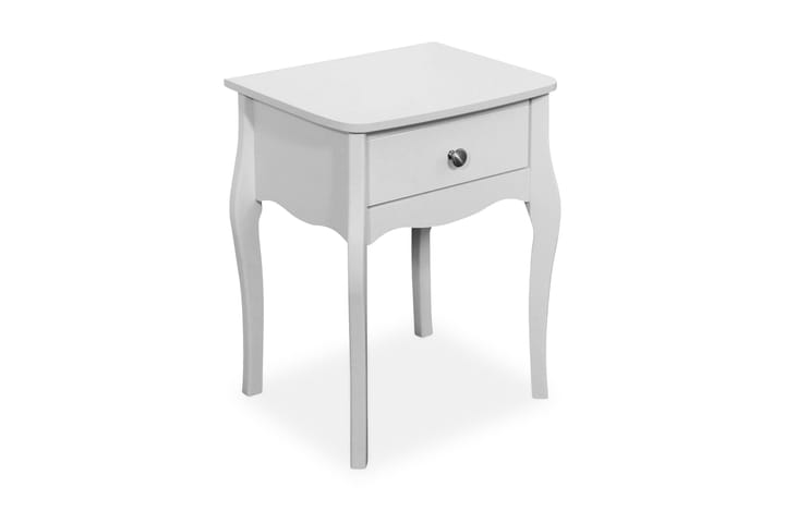 Yöpöytä Sereno 45 cm Säilytyksellä Laatikko - Valkoinen - Huonekalut - Pöytä & ruokailuryhmä - Apupöytä & sivupöytä - Yöpöytä