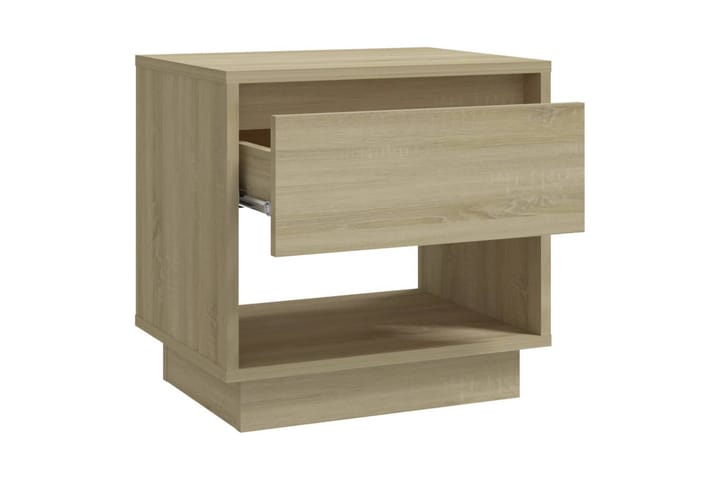 Yöpöytä Sonoma-tammi 45x34x44 cm lastulevy - Beige - Huonekalut - Pöydät & ruokailuryhmät - Apupöytä & sivupöytä - Yöpöytä