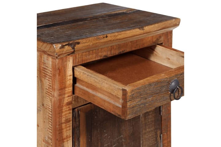 Yöpöytä täysi kierrätetty puu ja akaasiapuu - Ruskea - Huonekalut - Pöytä & ruokailuryhmä - Apupöytä & sivupöytä - Yöpöytä