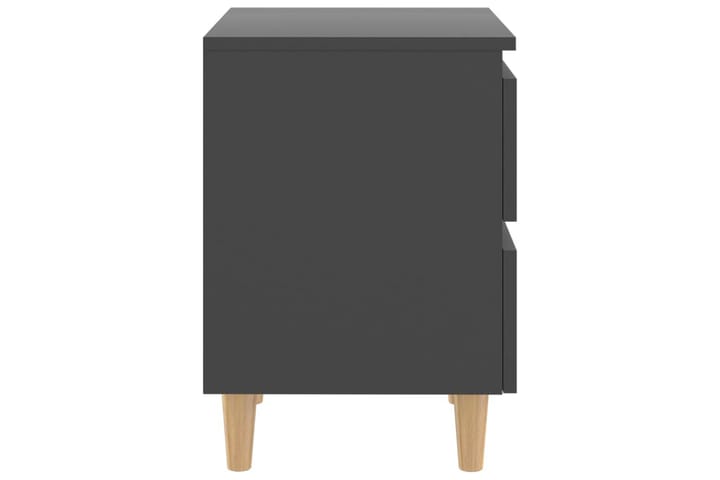 Yöpöytä täysmäntyiset jalat harmaa 40x35x50cm - Harmaa - Huonekalut - Pöytä & ruokailuryhmä - Apupöytä & sivupöytä - Yöpöytä