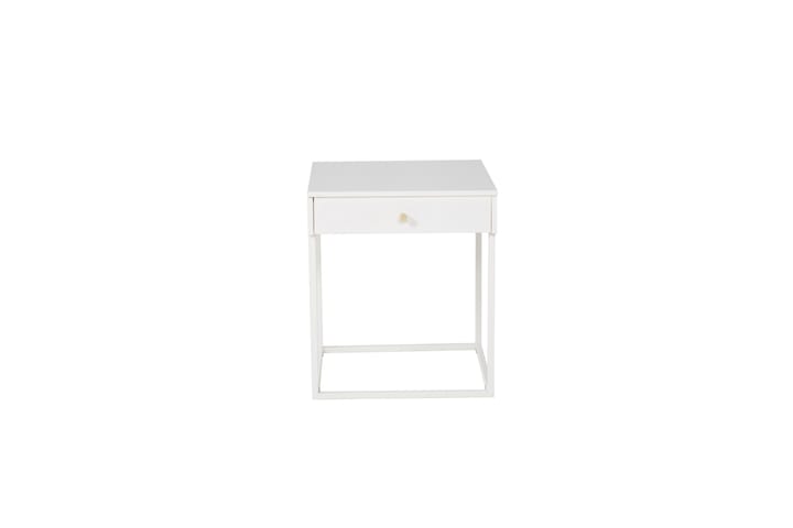 Yöpöytä Tamarie 43 cm Säilytyksellä Laatikko - Valkoinen - Huonekalut - Pöytä & ruokailuryhmä - Apupöytä & sivupöytä - Yöpöytä