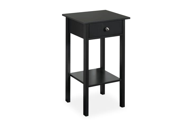 Yöpöytä Tolga 40 cm Säilytyksellä Laatikko+Hylly - Musta - Huonekalut - Pöytä & ruokailuryhmä - Apupöytä & sivupöytä - Konsolipöytä