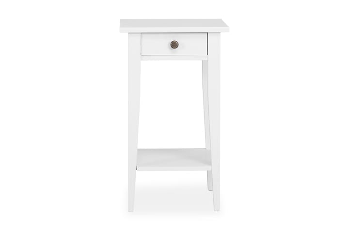 Yöpöytä Torup 39 cm Säilytyksellä Laatikko+Hylly - Valkoinen - Huonekalut - Pöydät & ruokailuryhmät - Apupöytä & sivupöytä - Yöpöytä