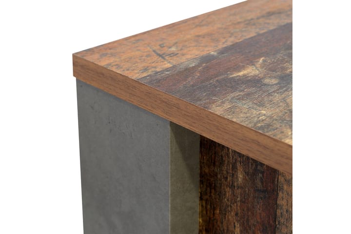 Yöpöytä Treknow 62 cm Säilytyksellä 2 laatikkoa+Hylly - Ruskea/Harmaa - Huonekalut - Pöydät & ruokailuryhmät - Apupöytä & sivupöytä - Yöpöytä