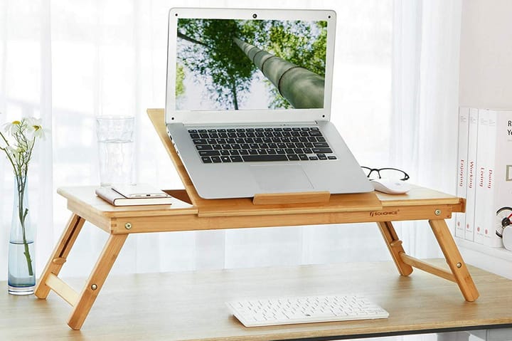 Läppäripöytä Traci 72 cm Bambu - Songmics - Huonekalut - Pöytä & ruokailuryhmä - Apupöytä & sivupöytä