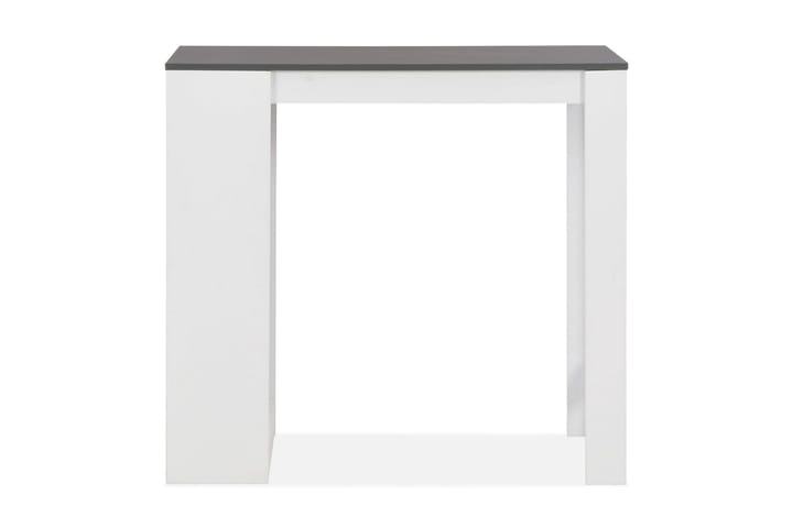 Baaripöytä hyllyllä valkoinen 110x50x103 cm - Valkoinen - Puutarhakalusteet - Terassipöydät - Baaripöytä ulos