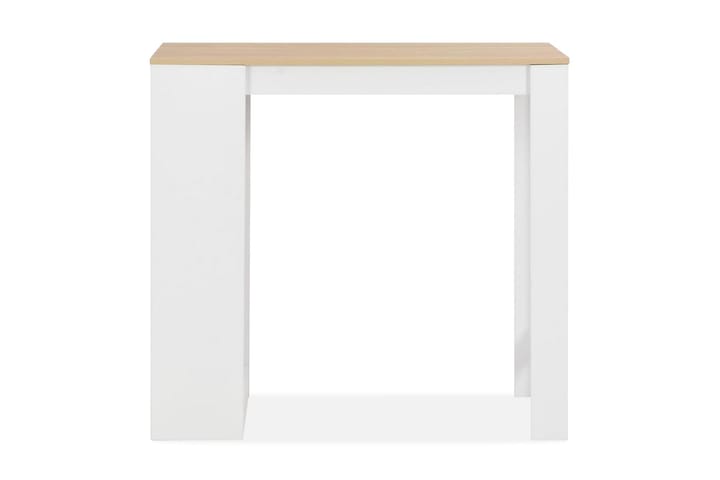 Baaripöytä hyllyllä valkoinen 110x50x103 cm - Valkoinen - Huonekalut - Pöytä & ruokailuryhmä - Baaripöydät & seisomapöydät