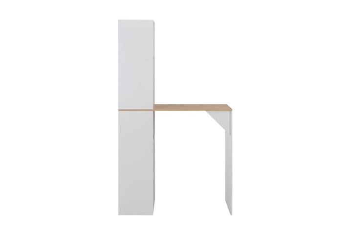 Baaripöytä kaapilla valkoinen 115x59x200 cm - Valkoinen - Huonekalut - Pöydät & ruokailuryhmät - Baaripöydät & seisomapöydät