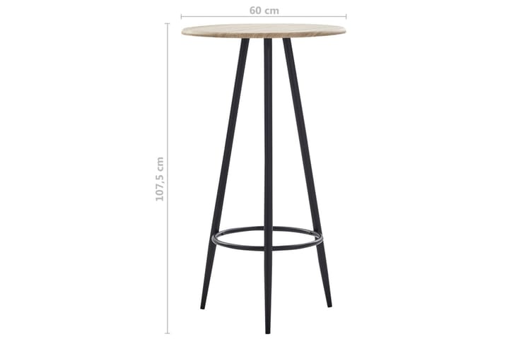 Baaripöytä tammi 60x107,5 cm MDF - Ruskea - Huonekalut - Pöydät - Baaripöydät & seisomapöydät