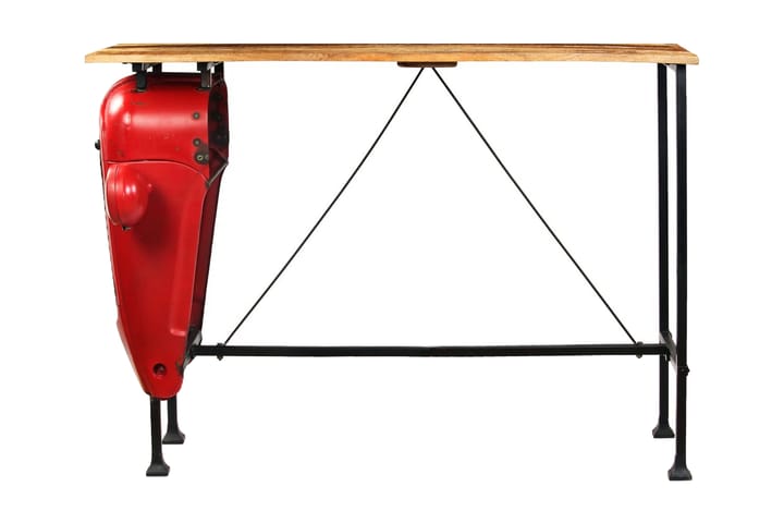 Korkea traktoripöytä mangopuu 60x150x107 cm punainen - Punainen - Huonekalut - Pöydät - Baaripöydät & seisomapöydät