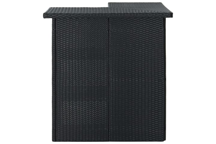 Kulmabaaripöytä musta 100x50x105 cm polyrottinki - Musta - Huonekalut - Pöydät - Baaripöydät & seisomapöydät