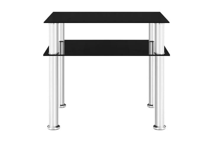 Sivupöytä musta 45x50x45 cm karkaistu lasi - Musta - Huonekalut - Pöydät - Lamppupöydät & sivupöydät