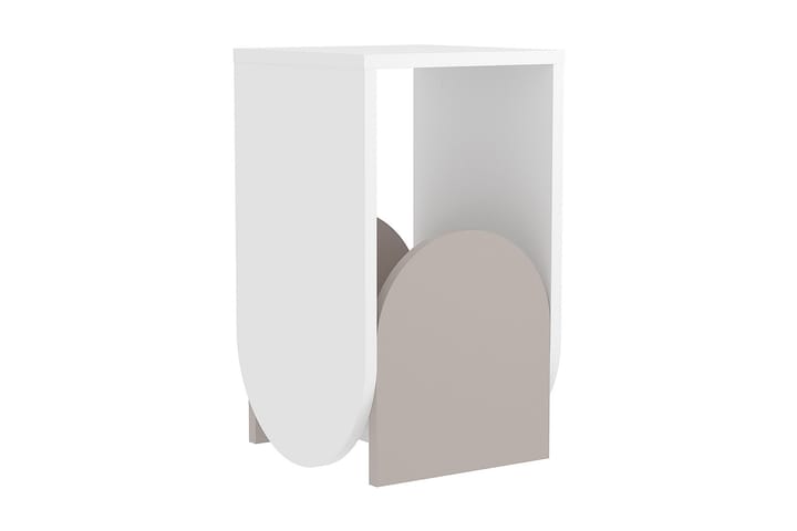 Sivupöytä Nunn 32 cm - Valkoinen/Beige/Vaaleanruskea - Huonekalut - Pöydät - Lamppupöydät & sivupöydät