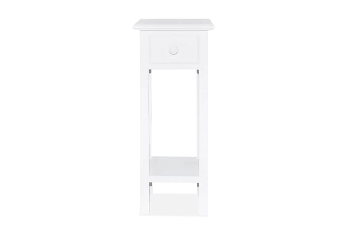 Sivupöytä vetolaatikolla ja rastisivuseinämillä valkoinen - Valkoinen - Huonekalut - Pöydät - Lamppupöydät & sivupöydät