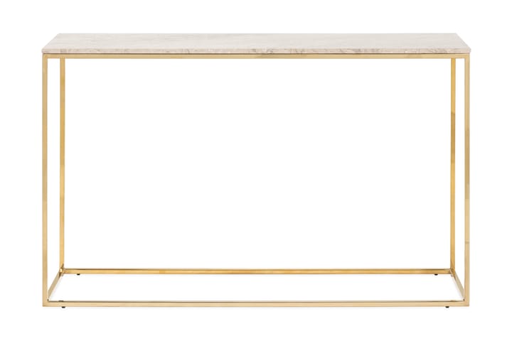Apupöytä Titania 120 cm Marmori - Beige/Messinki - Huonekalut - Pöytä & ruokailuryhmä - Marmoripöydät