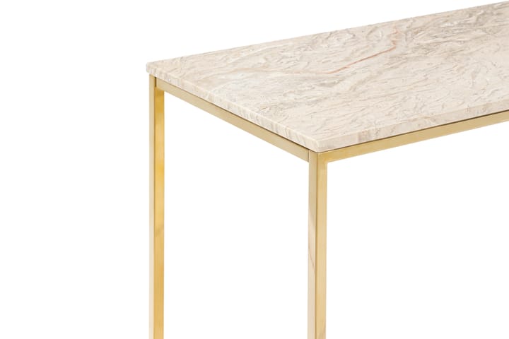 Apupöytä Titania 120 cm Marmori - Beige/Messinki - Huonekalut - Pöytä & ruokailuryhmä - Marmoripöydät
