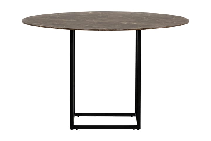 Ruokapöytä Sadorus 120 cm Pyöreä - Ruskea/Musta - Huonekalut - Pöytä & ruokailuryhmä - Marmoripöydät
