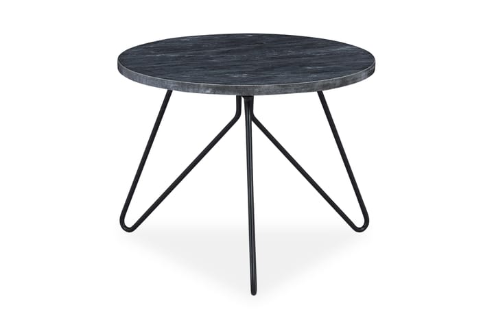 Sivupöytä Sisko 45 cm Pyöreä Marmori - Harmaa/Musta - Huonekalut - Pöydät & ruokailuryhmät - Marmoripöydät