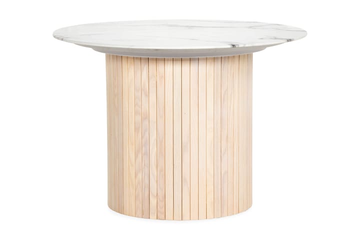 Sohvapöytä Kerrle 65 cm Pyöreä - Valkoinen/Beige - Huonekalut - Pöytä & ruokailuryhmä - Ruokapöydät & keittiön pöydät