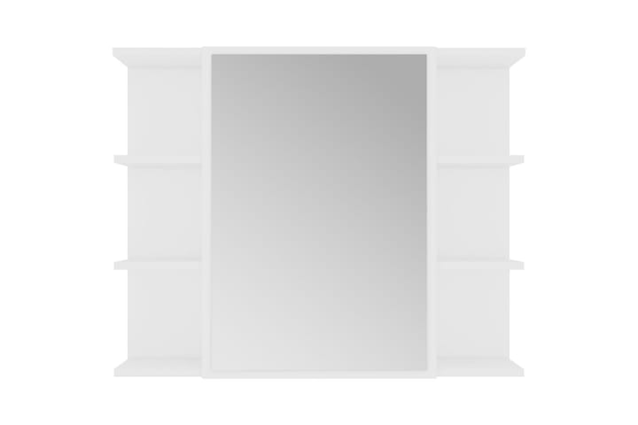 Kylpyhuoneen peilikaappi valkoinen 80x20,5x64 cm lastulevy - Valkoinen - Huonekalut - Pöydät & ruokailuryhmät - Meikki- & kampauspöydät