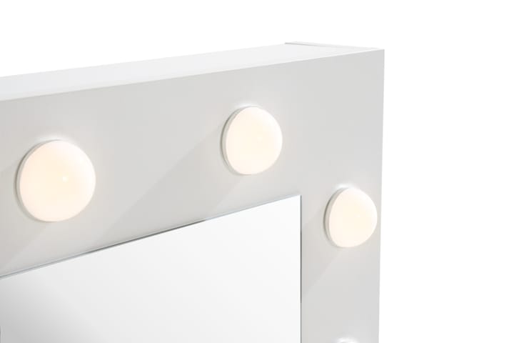 Meikkipöytä Lindshult 80 cm LED-valaistus - Valkoinen - Huonekalut - Pöydät & ruokailuryhmät - Meikki- & kampauspöydät