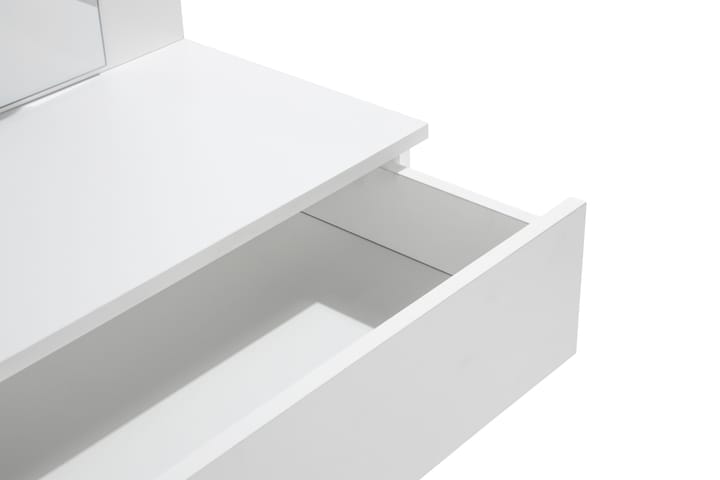 Meikkipöytä Lindshult 80 cm LED-valaistus - Valkoinen - Huonekalut - Pöytä & ruokailuryhmä - Meikki- & kampauspöydät