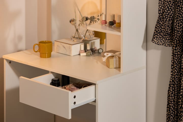 Meikkipöytä Lycke 75 cm - Valkoinen - Huonekalut - Pöytä & ruokailuryhmä - Meikki- & kampauspöydät