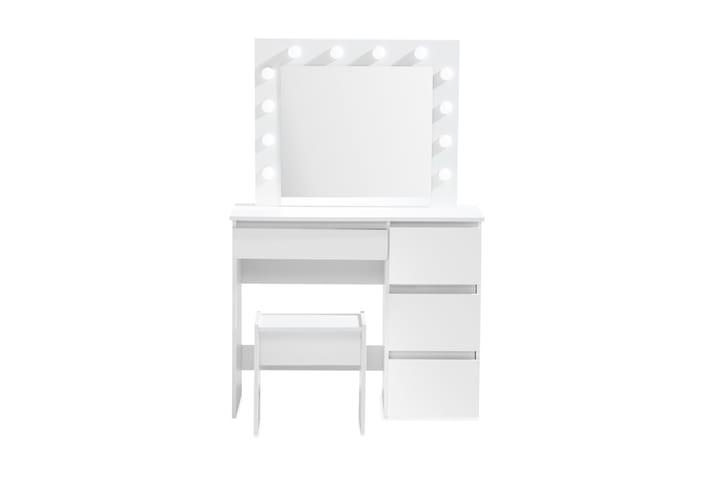 Meikkipöytä Lyr 94 cm LED-valaistus - Valkoinen - Talo & remontointi - Keittiö & kylpyhuone - Kylpyhuone - Kylpyhuonekalusteet - Allaskaapit