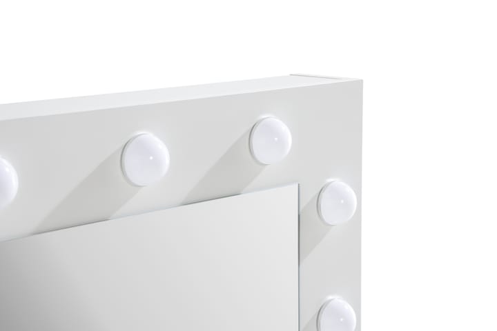 Meikkipöytä Lyr 94 cm LED-valaistus - Valkoinen - Huonekalut - Pöytä & ruokailuryhmä - Meikki- & kampauspöydät
