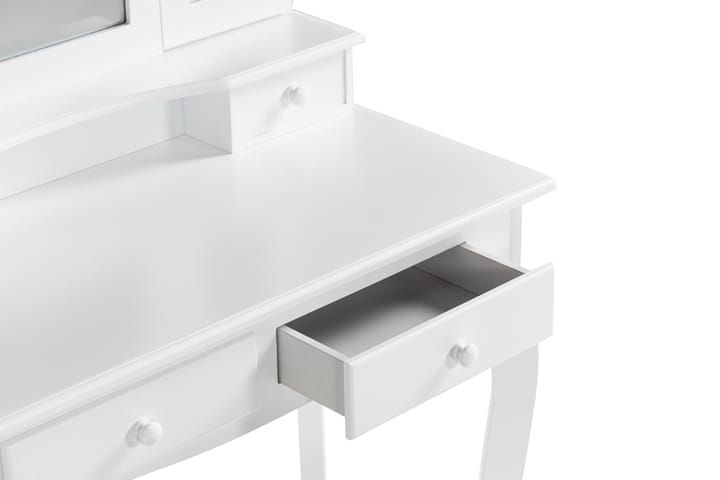 Meikkipöytä Volos 80x40x139 cm - Valkoinen - Huonekalut - Pöytä & ruokailuryhmä - Meikki- & kampauspöydät