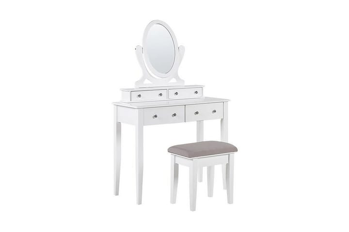 Peilipöytä Surchaud 90 cm - Valkoinen - Huonekalut - Pöytä & ruokailuryhmä - Meikki- & kampauspöydät - Meikkipöytä peilillä
