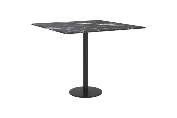 Pöytälevy musta 50x50 cm 6 mm karkaistu lasi marmorikuvio - Huonekalut - Pöydät & ruokailuryhmät - Pöydän tarvikkeet - Pöytälevy