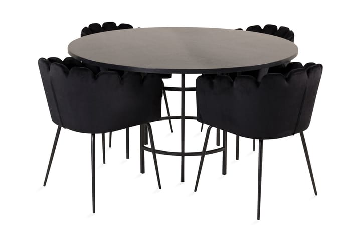 Ruokailuryhmä Copenhagen + 4 Limhamn Tuolia Musta - Furniture Fashion - Huonekalut - Pöytä & ruokailuryhmä - Ruokailuryhmä