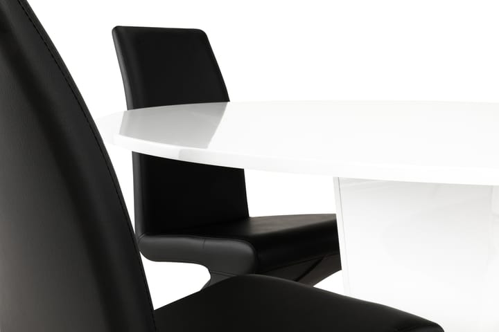 Ruokailuryhmä Diadema 4 Hugo tuolia - Musta/Kromi - Huonekalut - Pöytä & ruokailuryhmä - Ruokailuryhmä